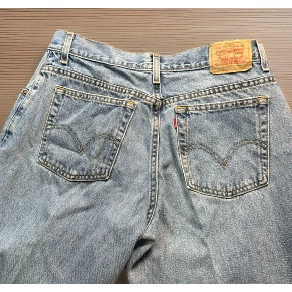 Levi's 505 Jeans Mens 31x34 Blue Cotton Denim Straight Workwear Faded Classic - Picture 7 of 9